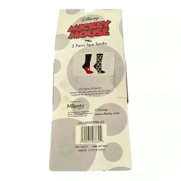 🆕Disney Mickey Mouse Spa Socks - Black and Red NWT - Picture 4 of 4